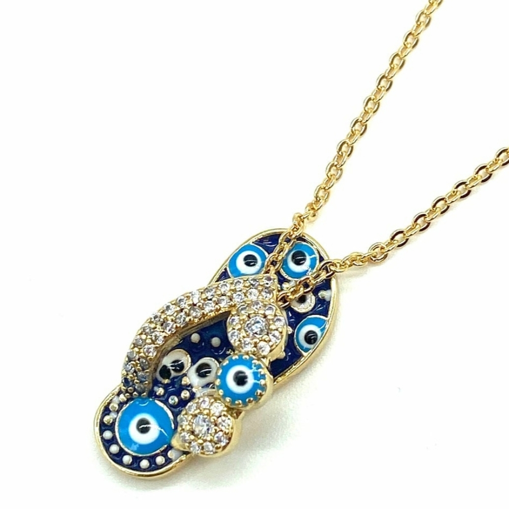 Flip flop on a sterling 18" chain; nwot - Picture 9 of 10